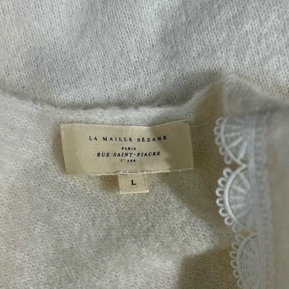 La Maille Sézane Gilet Melina in Ecru [30] - Picture 10 of 11